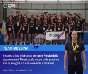 PADEL – Messina: Antonio Ricciardello alla Coppa delle Province