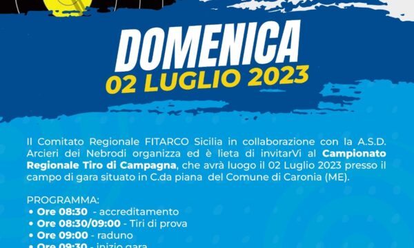 FINALE REGIONALE  di Tiro con l’Arco (Federazione Italiana di Tiro con l’arco) FITARCO